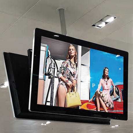 19'' Digital Advertising Screen with Telescopic Ceiling Mount